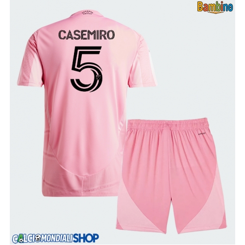 Maglie da calcio Inter Miami Casemiro #5 Prima Maglia Bambino 2026-27 Manica Corta + Pantaloni corti)